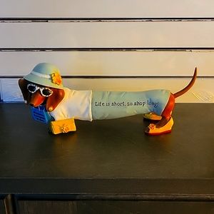 DACHSHUND "LIFE IS SHORT GO SHOP LONG", SUN GLASSES DOG